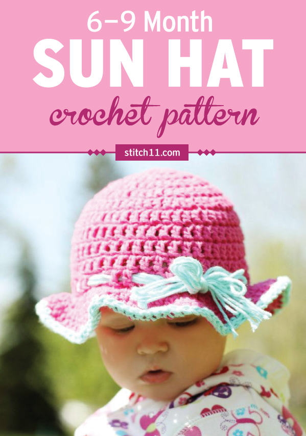 crochet sun hat for baby girl