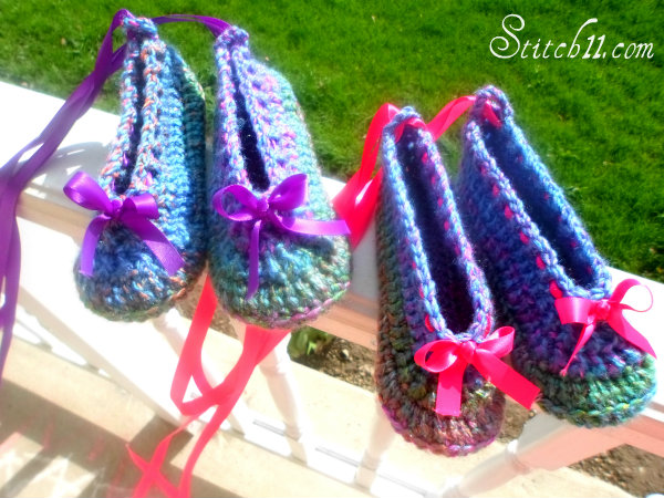 crochet ballet slippers free pattern