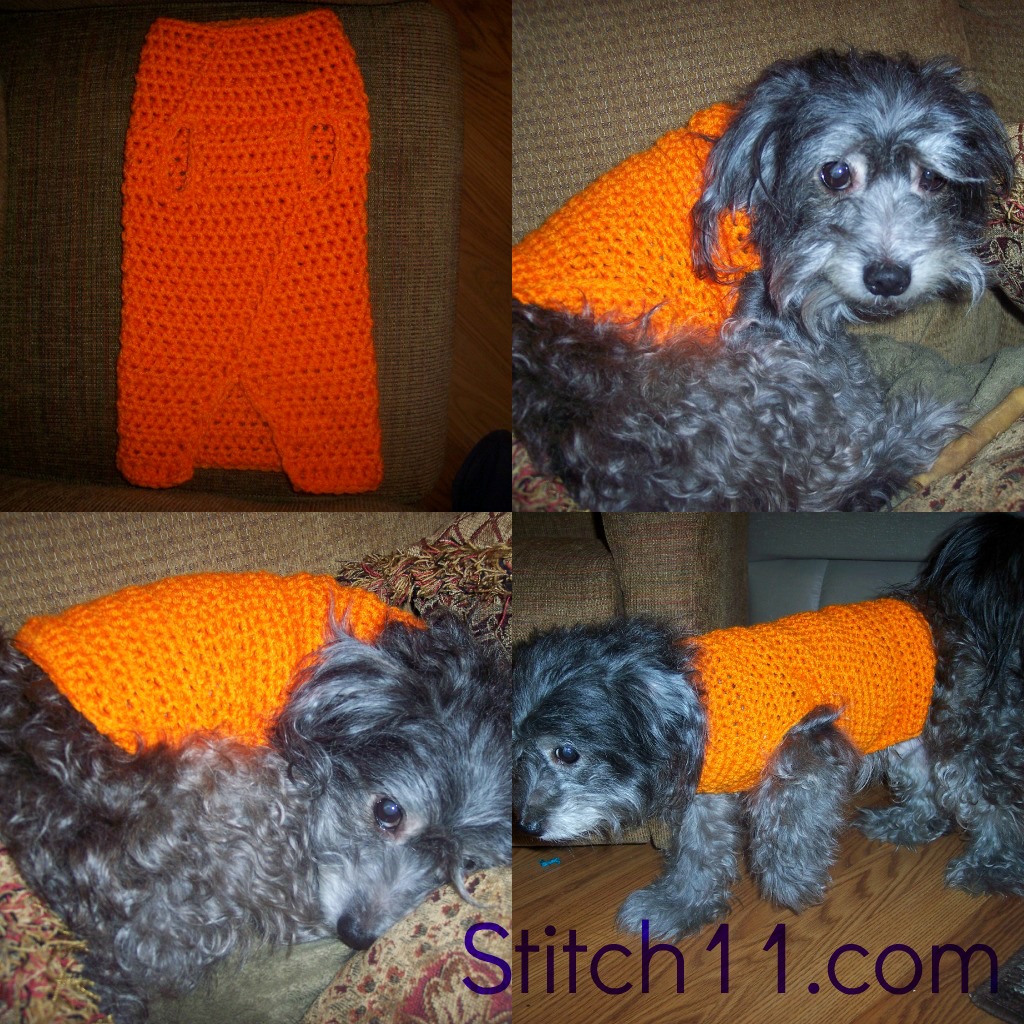 Free Crochet Dog Sweater  Pattern