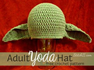 Free Adult Yoda Hat Crochet Pattern