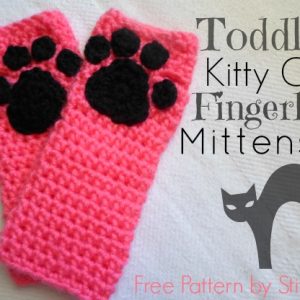Kitty Cat Fingerless Mitts