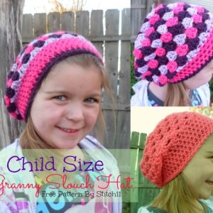 Child Size Slouch Hat - free Crochet Pattern