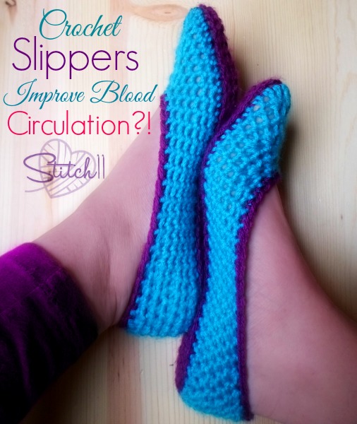 Crochet Slippers to Improve blood Circulation