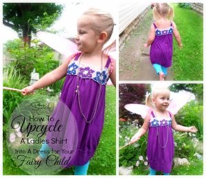 Upcycle Ladies Shirt into a child size dress