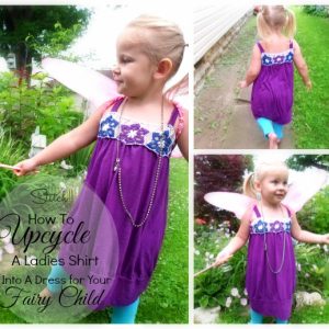 Upcycle Ladies Shirt into a child size dress