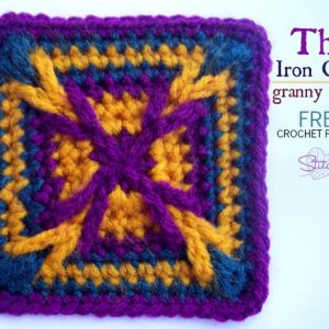 The Iron Cross - Free crochet granny square pattern