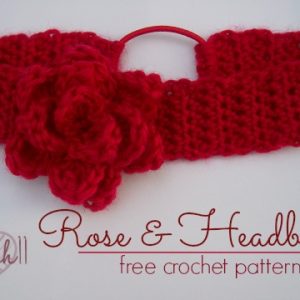 Stitch11 Rose and Headband - Free Crochet Pattern