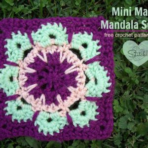 Mini Magic Mandala Square - Free crochet pattern - review -