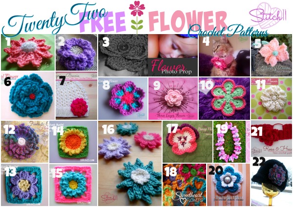 Twenty Two FREE Flower Crochet Patterns