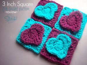 3 inch crochet square - free crochet pattern - review