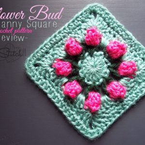 Flower Bud Granny Square - Free Crochet Pattern - Review