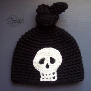 Newborn Skull Knot Hat