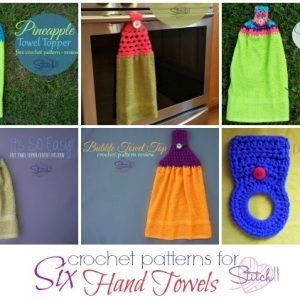 Six Crochet Patterns For Hand Towels