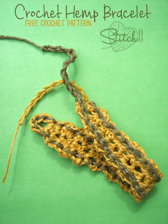 Crochet Hemp Bracelet - free crochet pattern