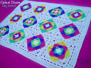 Optical Illusion Baby Blanket - Free Pattern on Stitch11