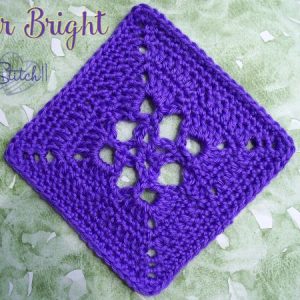 Star Bright - 6 inch crochet square