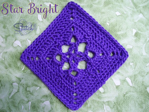Star Bright - 6 inch crochet square