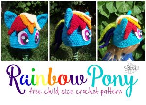 Rainbow Pony - Free Child Size Crochet Pattern