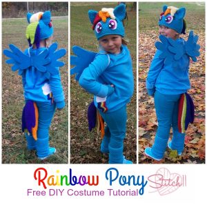 Free DIY Rainbow Pony Costume Tutorial