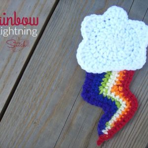 Rainbow Lightning - Free Applique Crochet Pattern
