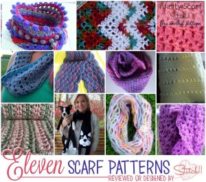 Eleven Scarf Patterns - Reviewed or Designed by Stitch11