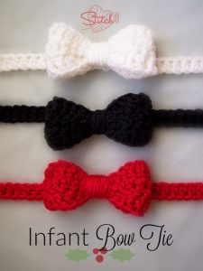 Infant Bow Tie - Free Crochet Pattern - Design by Stitch11