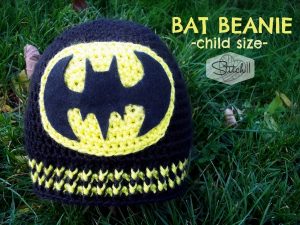 Bat Beanie - Child Size - Free Crochet Pattern by Stitch11