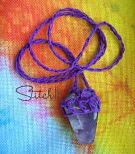 Stitch11-Chevron-amethyst - Crochet Necklace