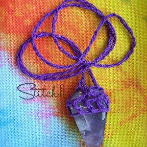 Stitch11-Chevron-amethyst - Crochet Necklace