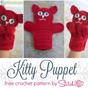 Kitty Puppet - Free Crochet Pattern- Design by Stitch11