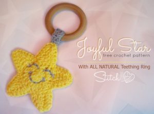 Joyful Star Teething Ring - Free Crochet Pattern