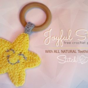 Joyful Star Teething Ring - Free Crochet Pattern
