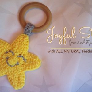 Joyful Star with All Natural Teething Ring - free crochet pattern