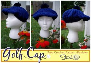 Golf Cap - Free Crochet Pattern - Review by Stitch11- Design by Moogly