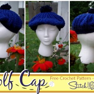 Golf Cap - Free Crochet Pattern - Review by Stitch11- Design by Moogly
