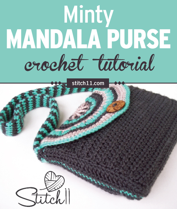 Check out this fun Bohemian style mandala purse crochet pattern. You