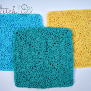 Simple Scrubby Square Dish Cloth by Stitch11 - Free Crochet Pattern