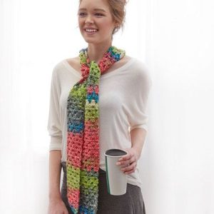 Hopscotch Skinny Scarf - Free Crochet Pattern