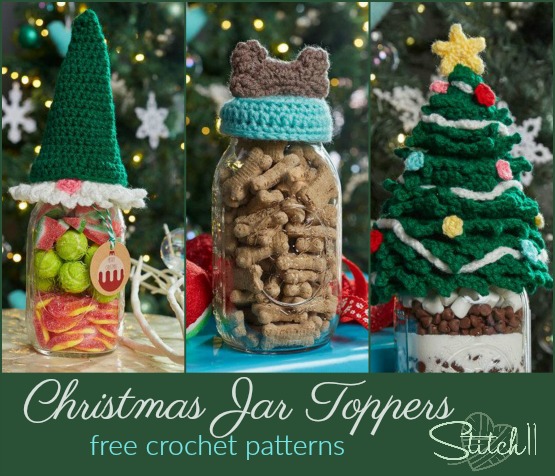 Free Crochet Christmas Jar Topper Patterns