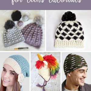 24 How to Crochet a Beanie for Teens Tutorials #crochethat #crochetbeanies #crochetslouchie #crochetpatterns