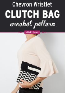 Chevron Wristlet Clutch Bag Crochet Pattern