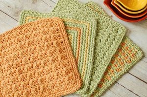 Afghan Stitch Crochet Kitchen Mat