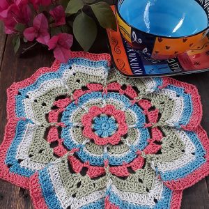 Flower Burst Crochet Potholder