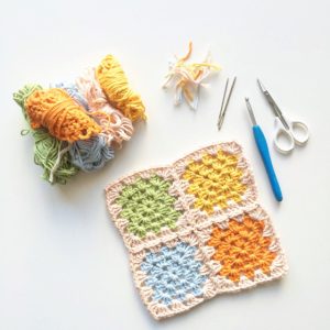 Simple Granny Square Crochet Potholder