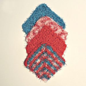 Angled Scrubby Crochet Washcloth