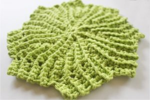 Circle Point Crochet Washcloth
