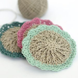 Flowery Hemp Crochet Scrubbies