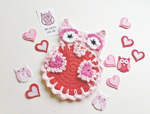 Owl Always Love You Crochet Dishcloth