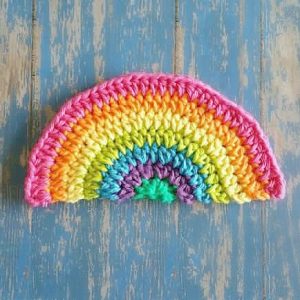 Rainbow Daze Dishcloth Crochet