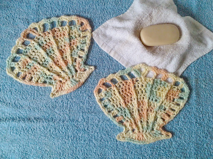 Scallop Seashell Washcloths Crochet